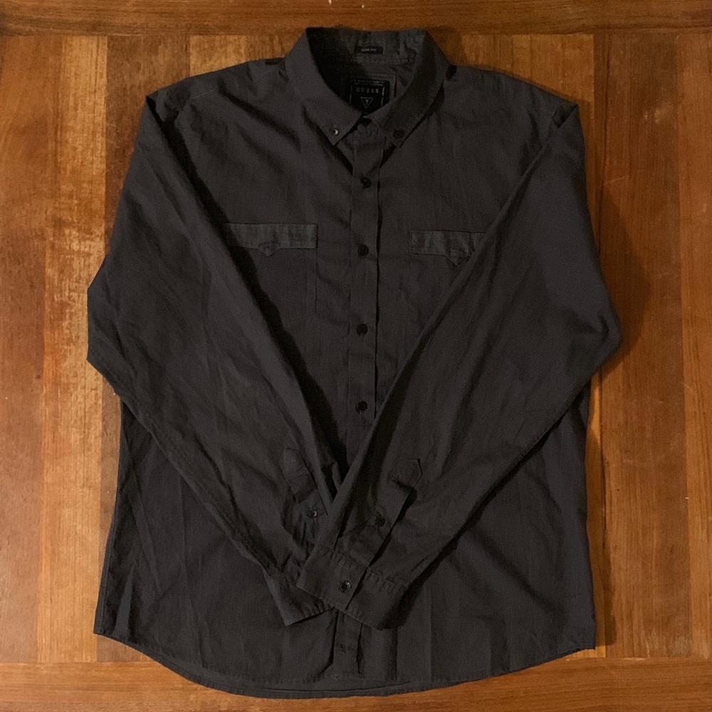 Guess Dark Gray L/S Shirt Large